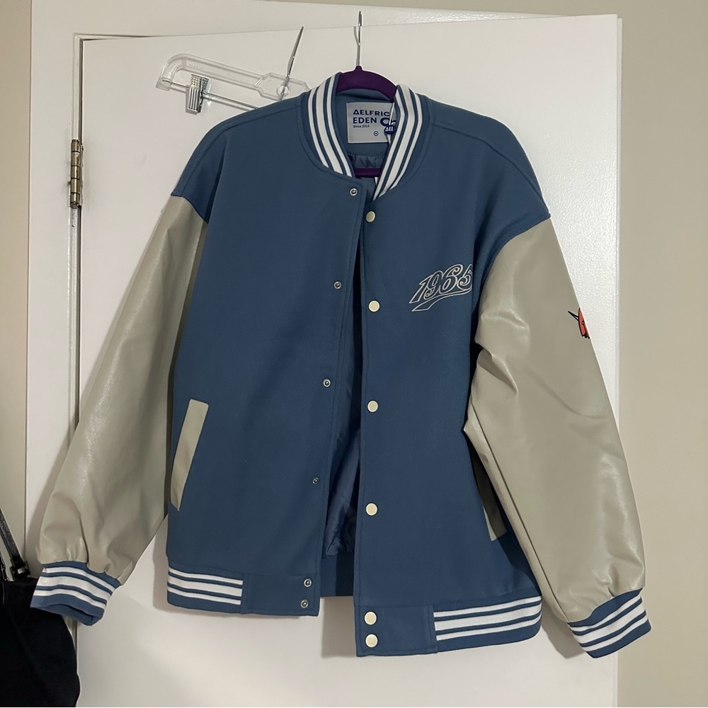 Aelfric Eden Blue and Cream Varsity Jacket